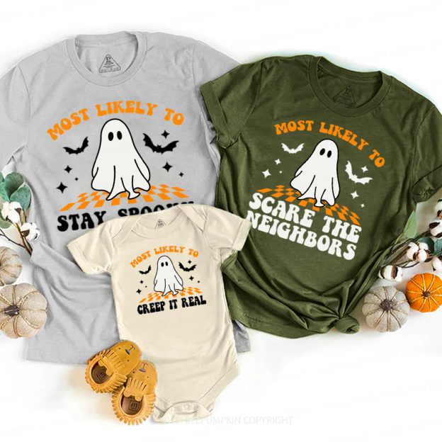Personalized Most Likely To Halloween Family Matching Shirts
