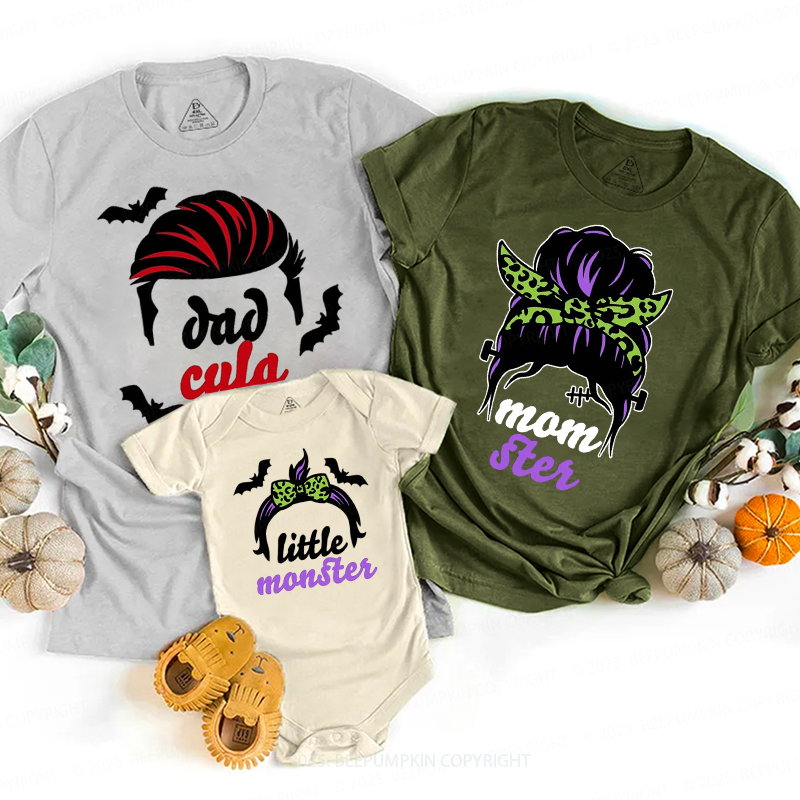 Personalized Halloween Monster Squad Family Matching Shirts