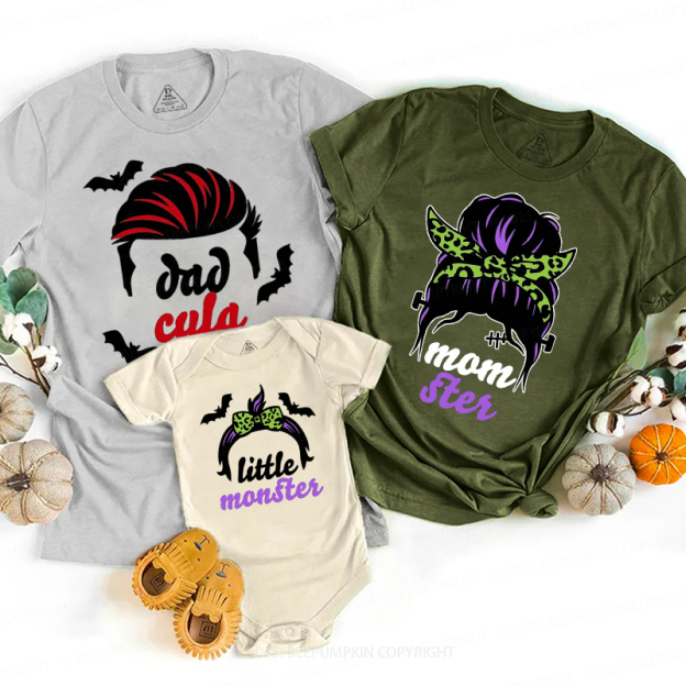 Personalized Halloween Monster Squad Family Matching Shirts