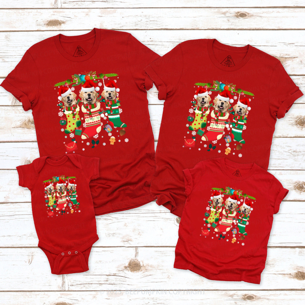 Personalized Paws & Claus Family Matching T-Shirts Beepumpkin