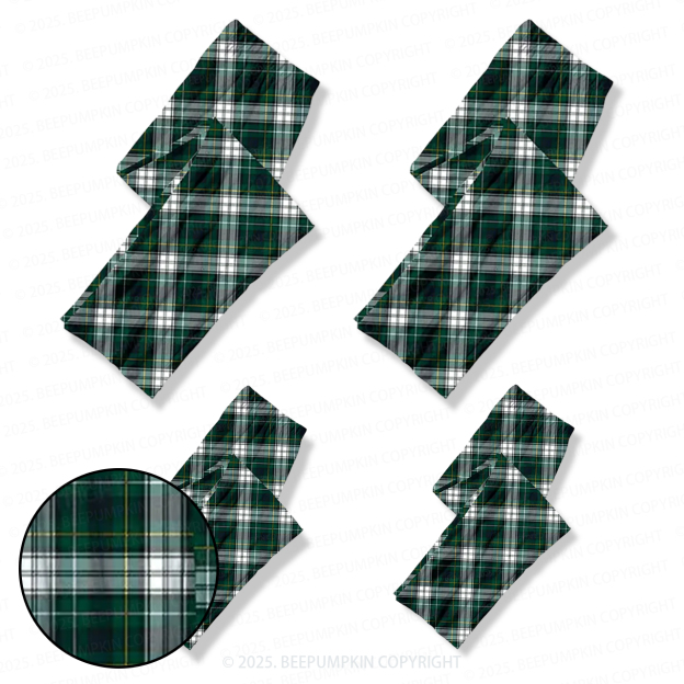 Christmas Black And Green Family Matching Pajama Pants With Pockets