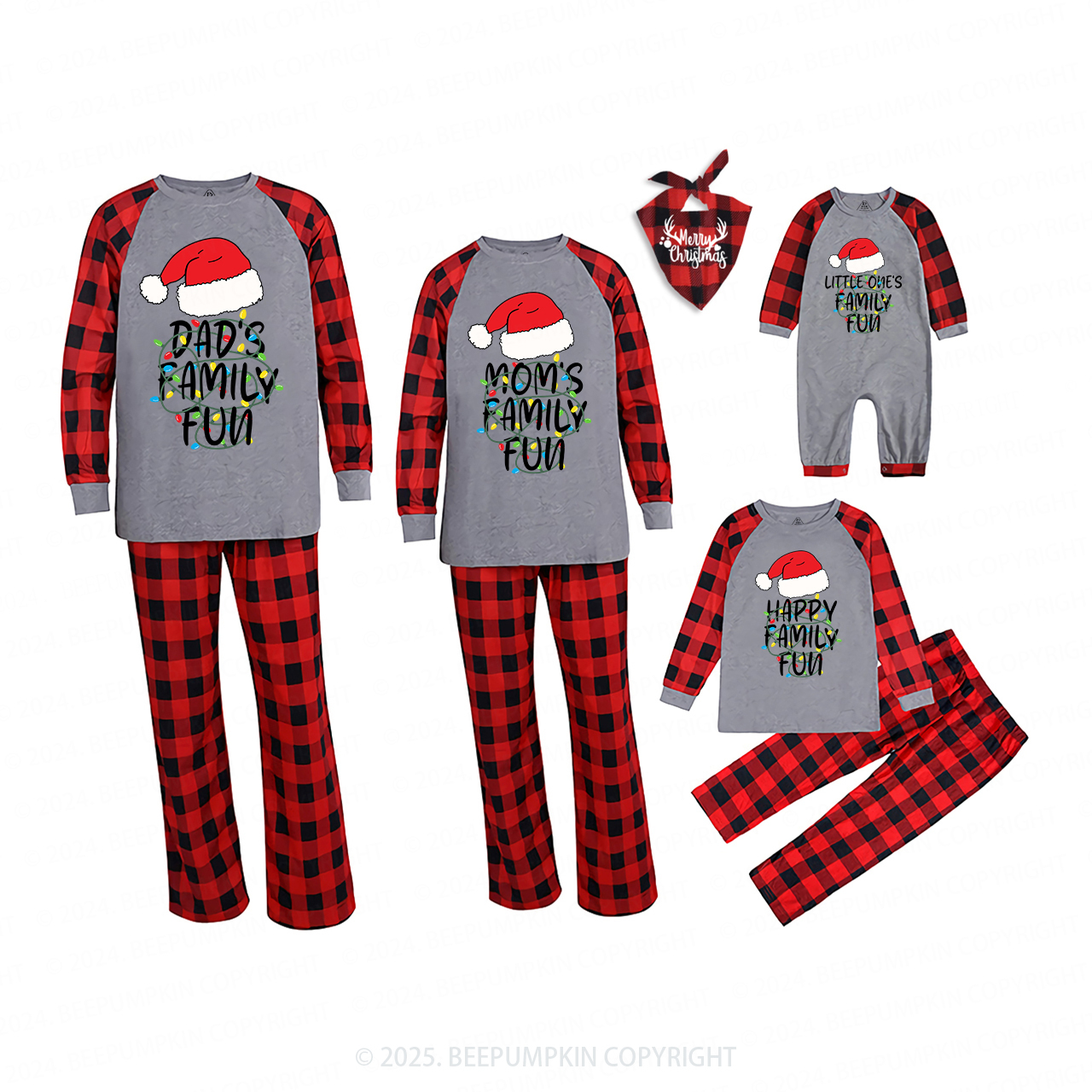 Personalized Forced Family Fun Christmas Matching Pajamas