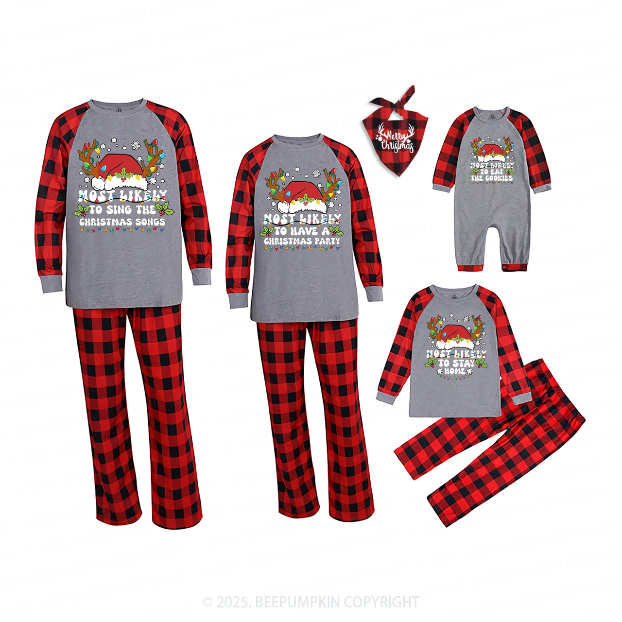 Personalized 6 Quotes Christmas Most Likely To Family Matching Pajamas