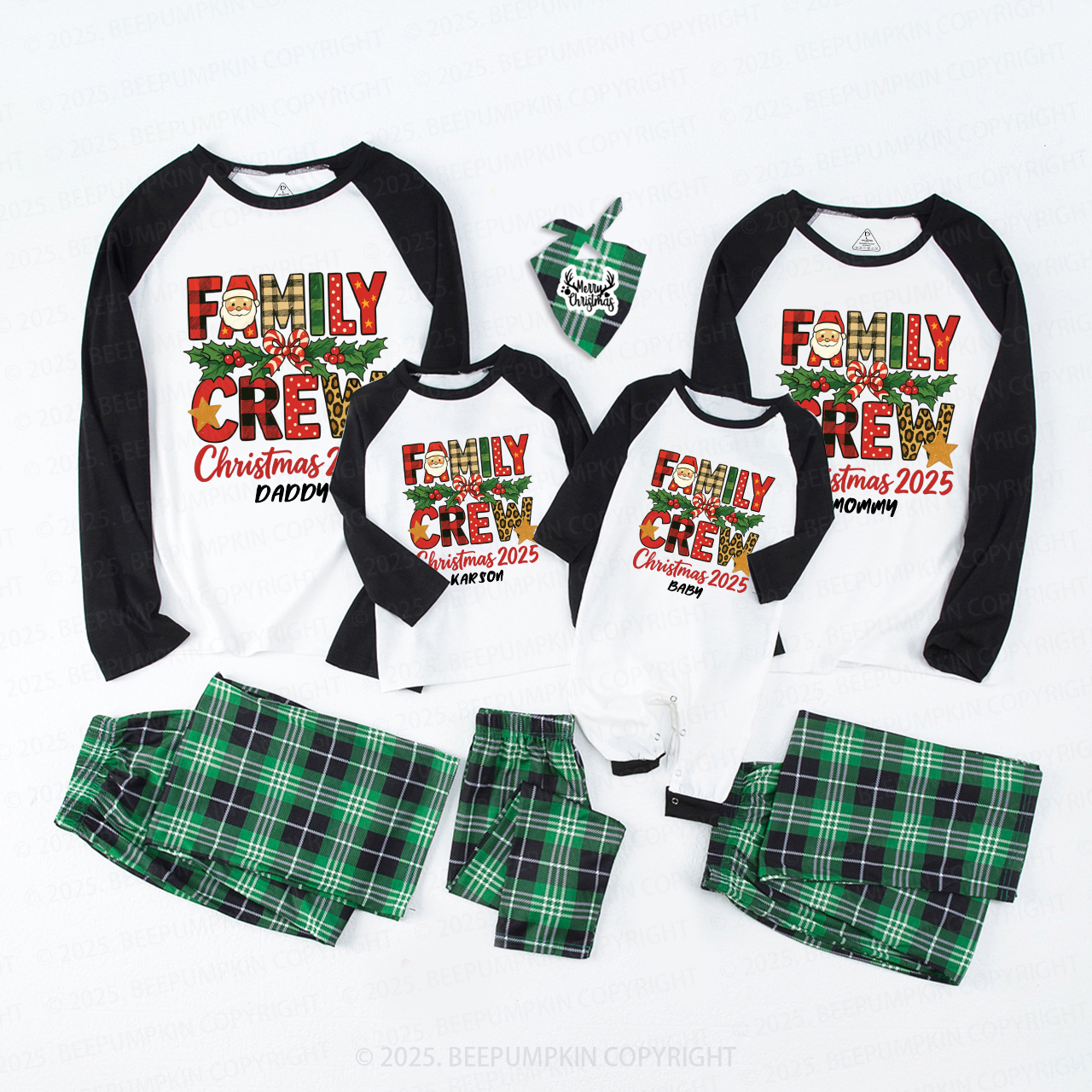 Personalized Christmas 2025 Crew Family Matching Pajamas
