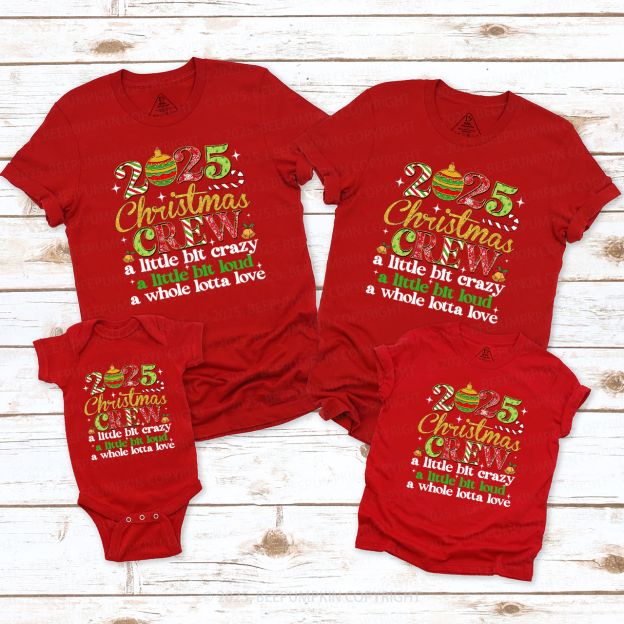 Christmas Crew 2025 Family Matching T-Shirts Beepumpkin