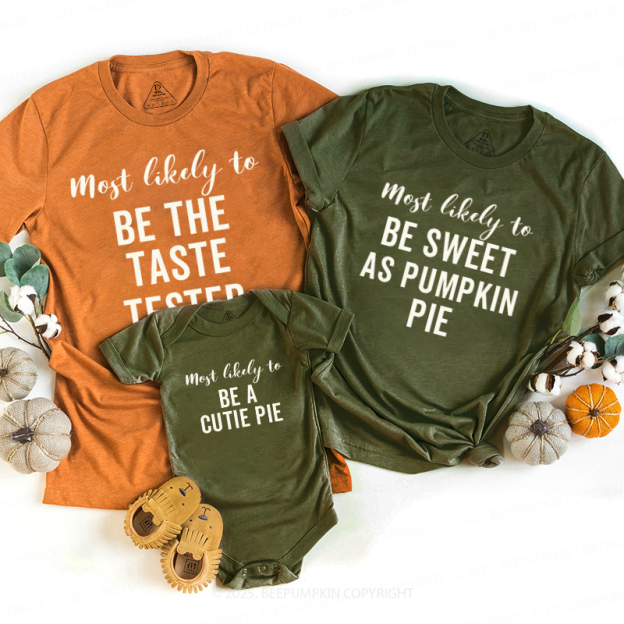 Personalized Most Likely Thanksgiving Family Matching Shirts