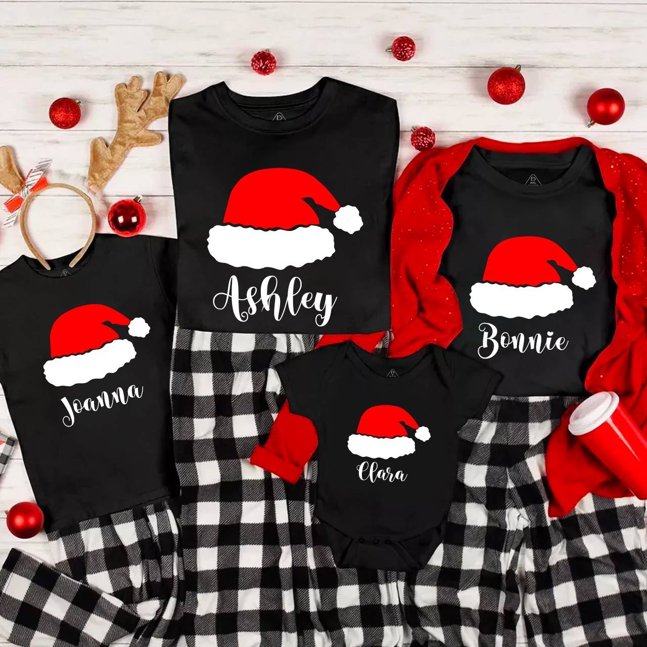 Personalized Family Christmas Pajama Shirts