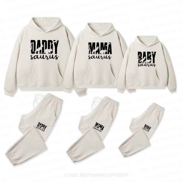 Personalized Saurus Family Matching Hoodie Set