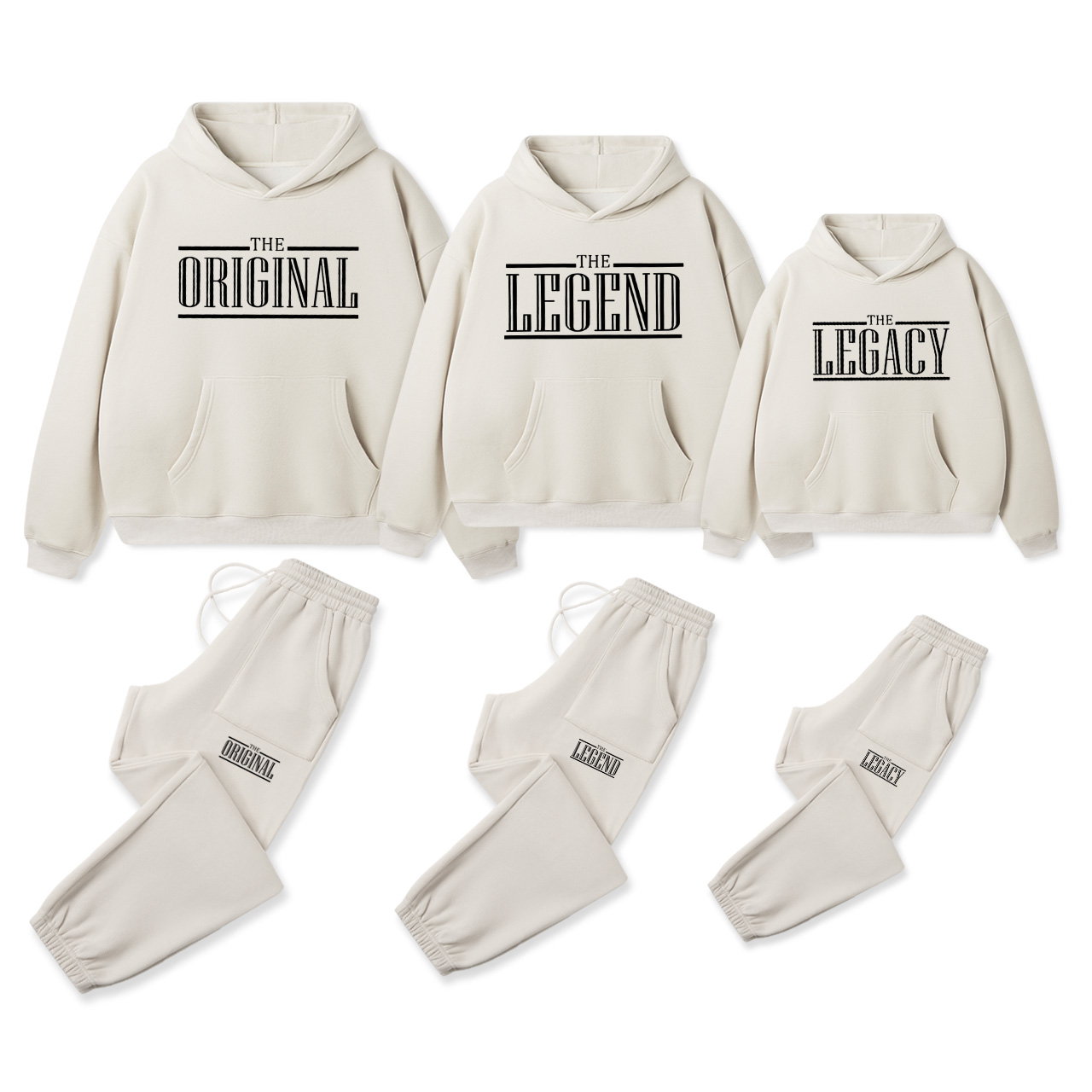 Personalized The Original Legend Legacy Family Matching Hoodie Set