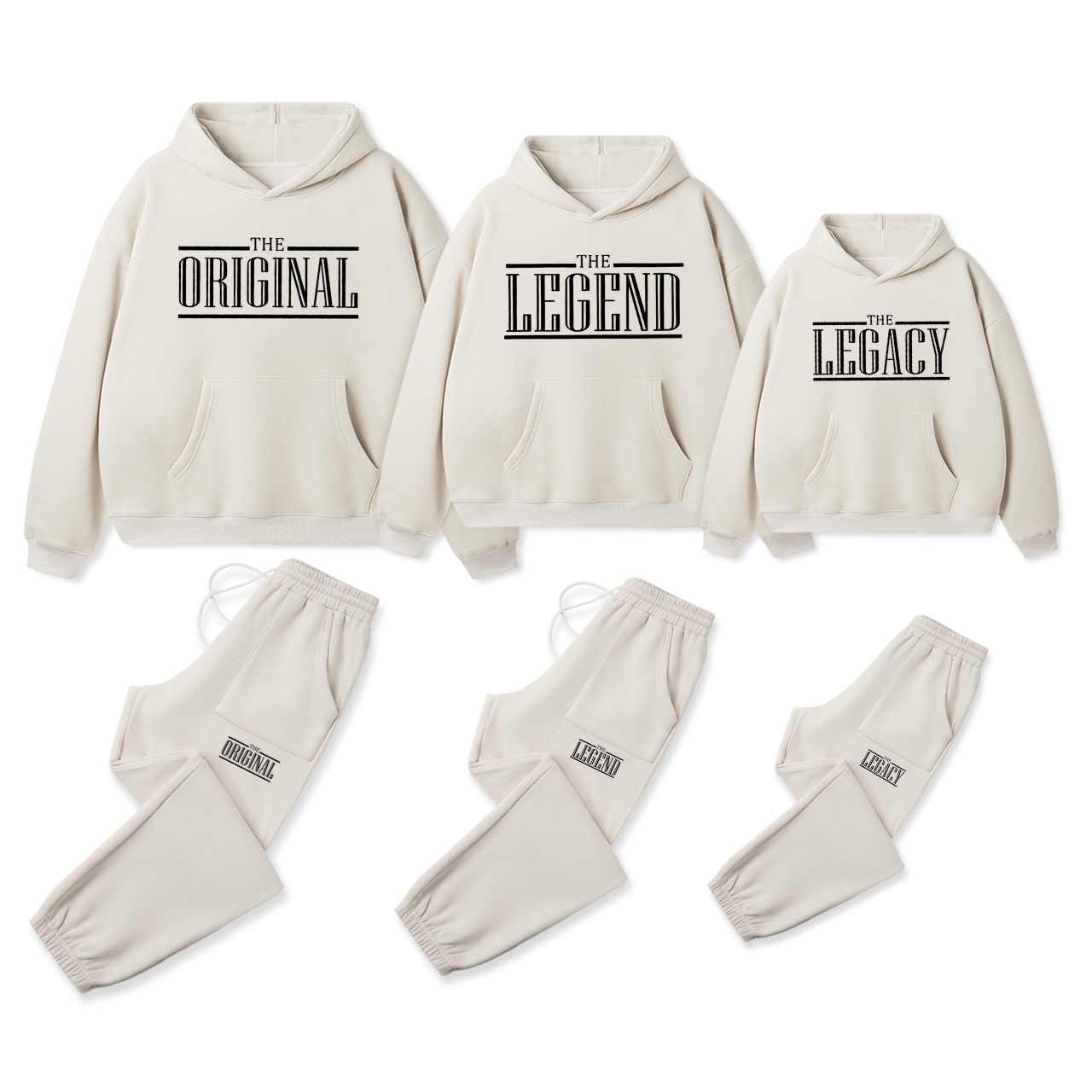 Personalized The Original Legend Legacy Family Matching Hoodie Set