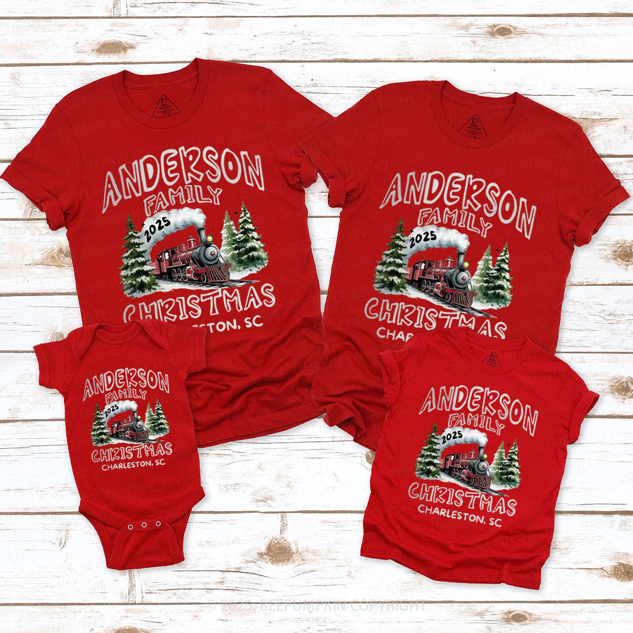 Personalized The 2025 Christmas Journey Family Matching T-Shirts Beepumpkin
