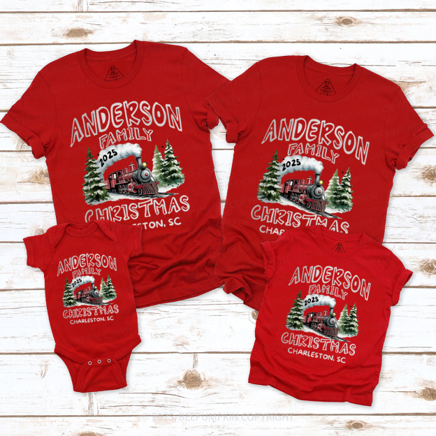 Personalized The 2025 Christmas Journey Family Matching T-Shirts Beepumpkin