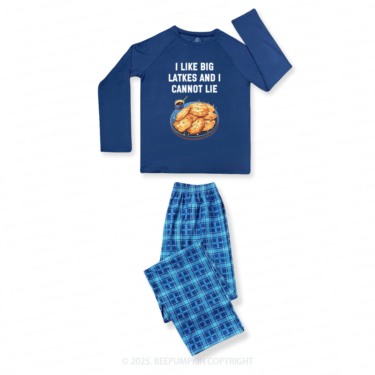 Spin-tastic Hanukkah Matching Blue Pajamas Beepumpkin