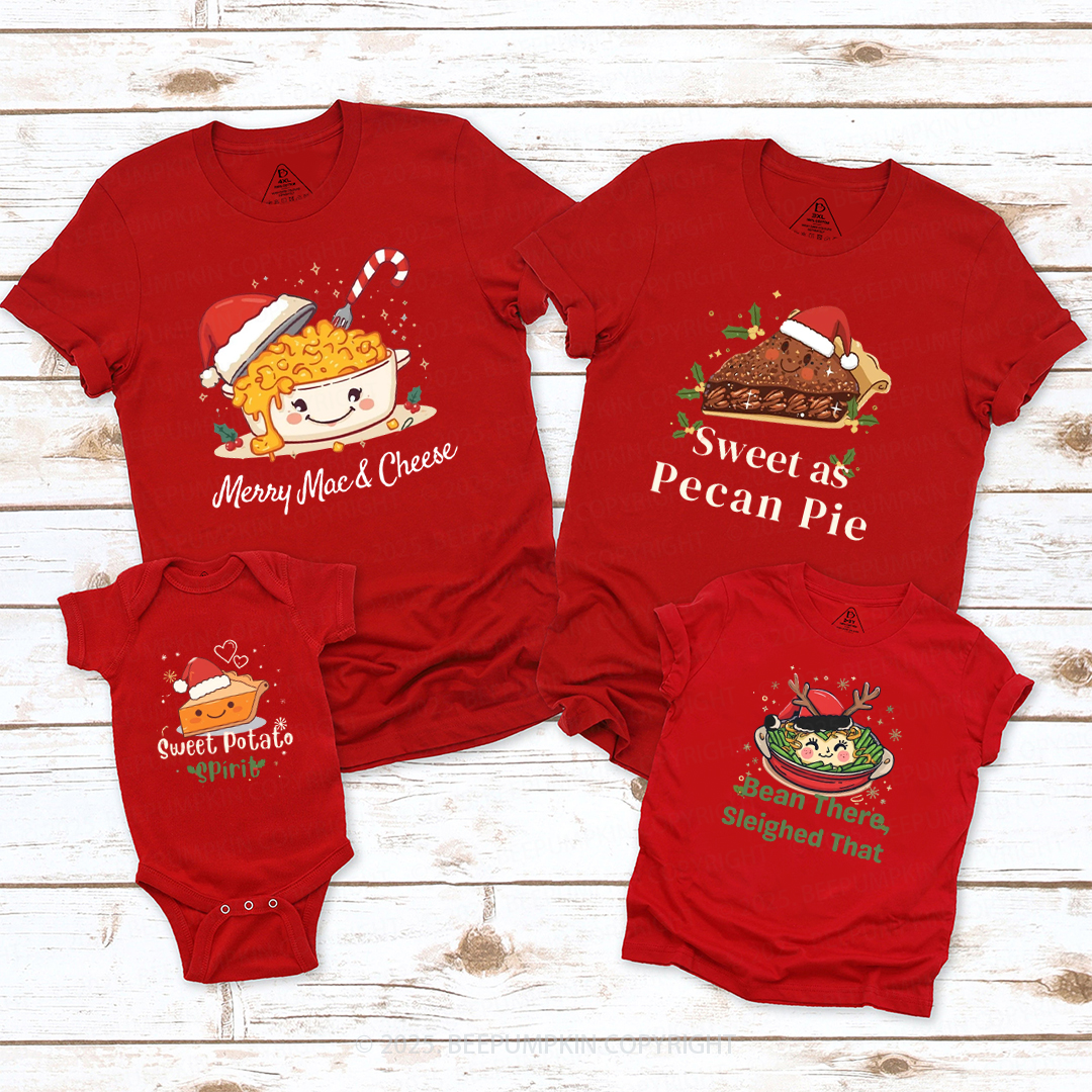 Personalized Christmas Dinner Crew Family Matching T-Shirts Beepumpkin