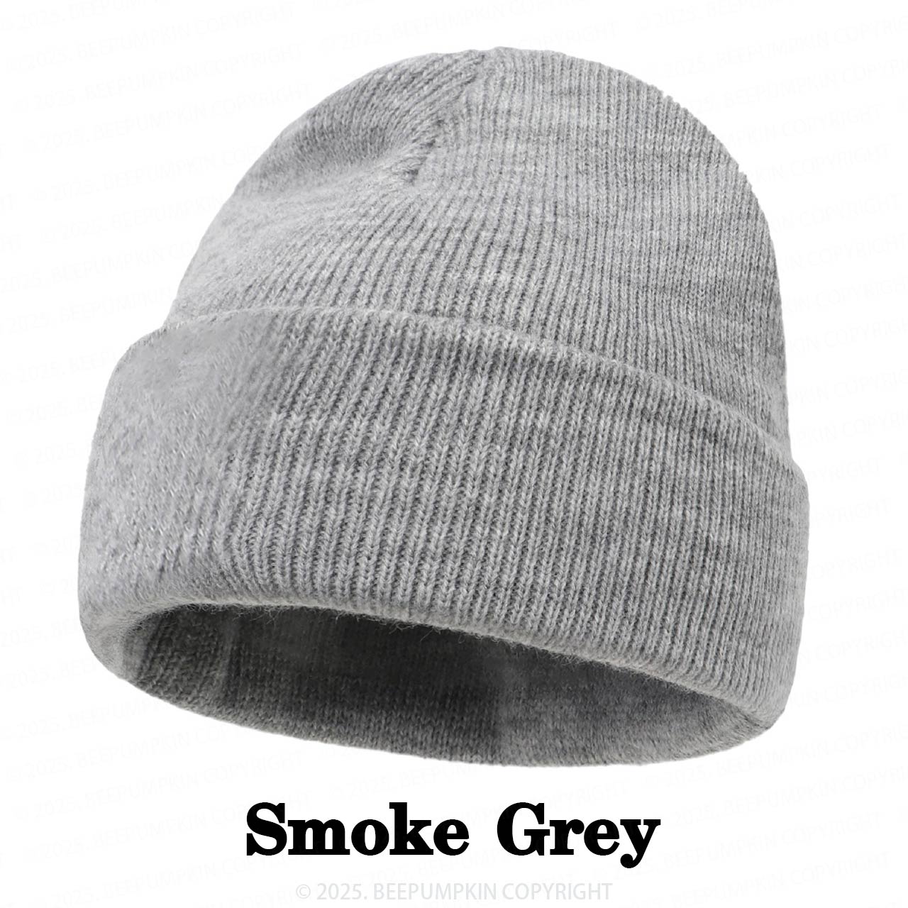 8 Colors Personalized Name Beanie Hat (Vegan Leather Patch)