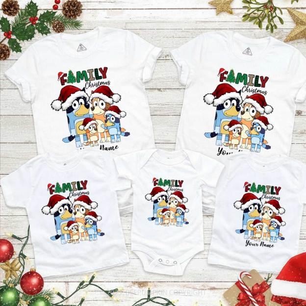 Personalized Holiday Pawfect Family Matching T-Shirts Beepumpkin