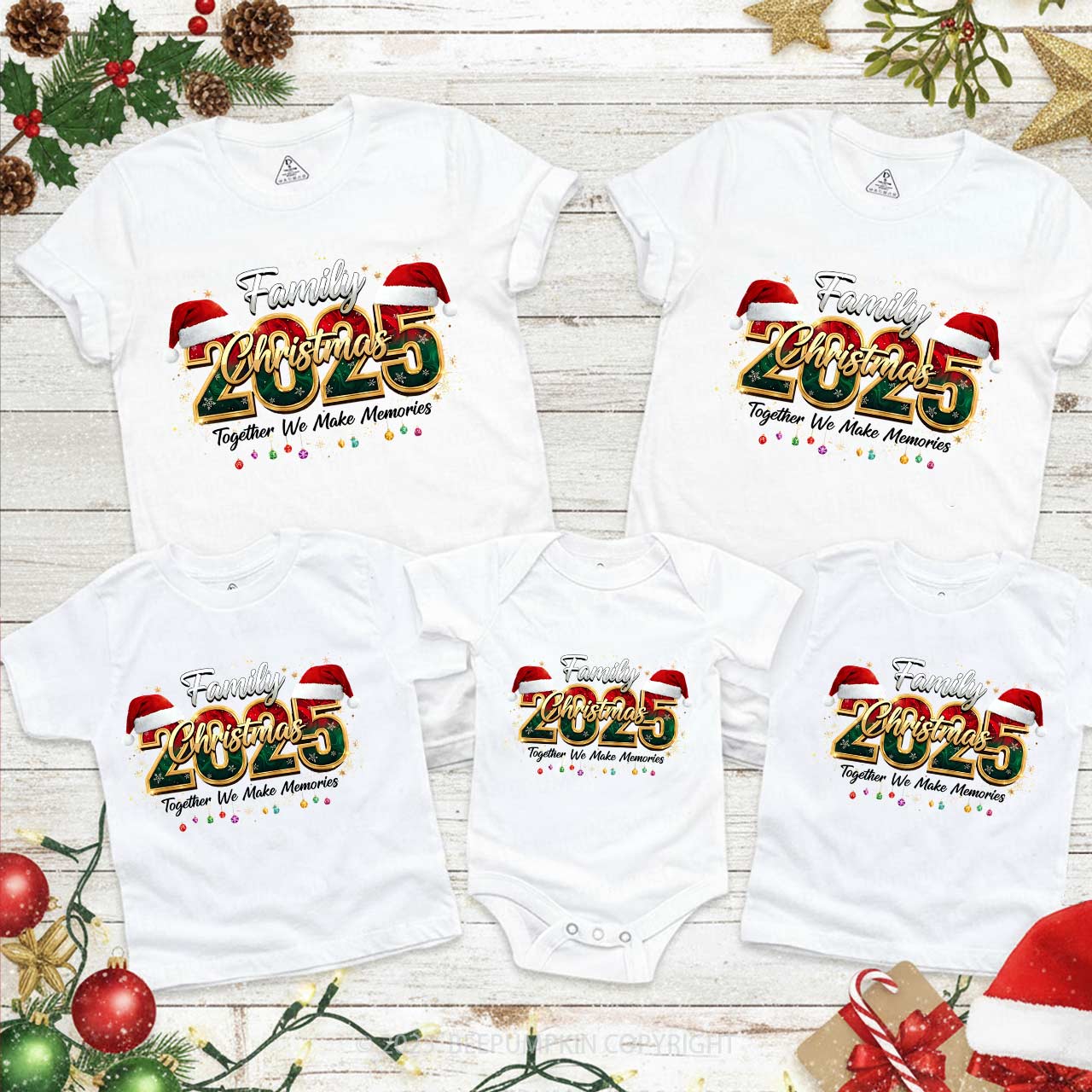Making Memories: Christmas 2025 Family Matching T-Shirts Beepumpkin