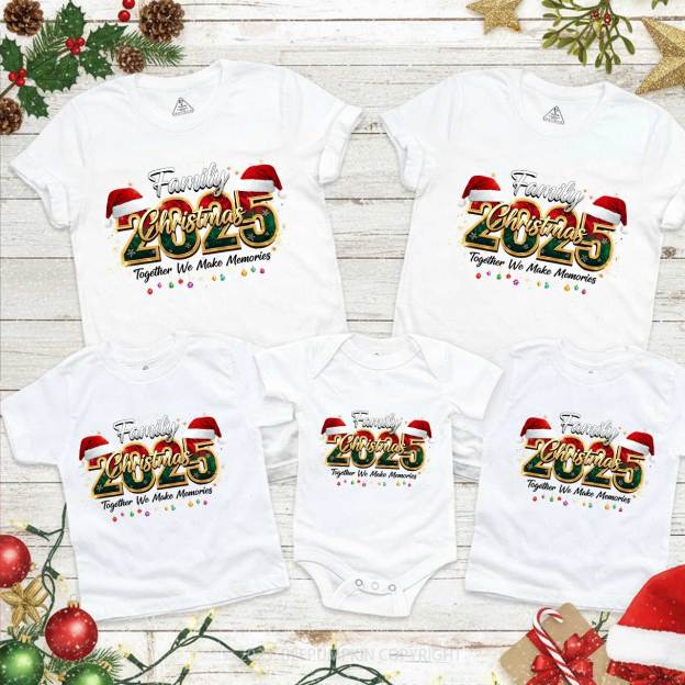 Making Memories: Christmas 2025 Family Matching T-Shirts Beepumpkin