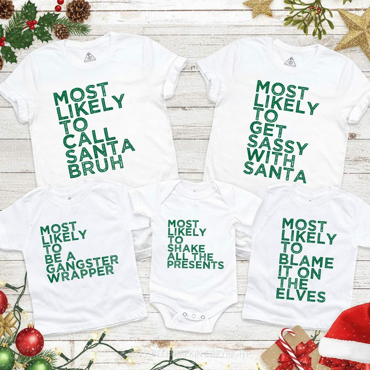 Personalized 25 Most Likely Family Matching T-Shirts Beepumpkin