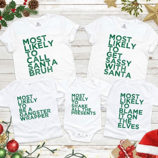 Personalized 25 Most Likely Family Matching T-Shirts Beepumpkin