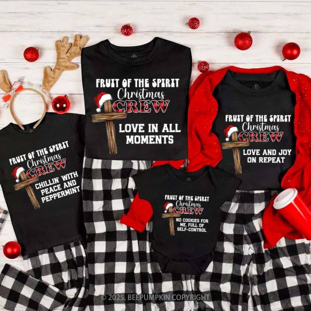 Personalized Fruit Of The Spirit Group Xmas Family Matching T-Shirts Beepumpkin