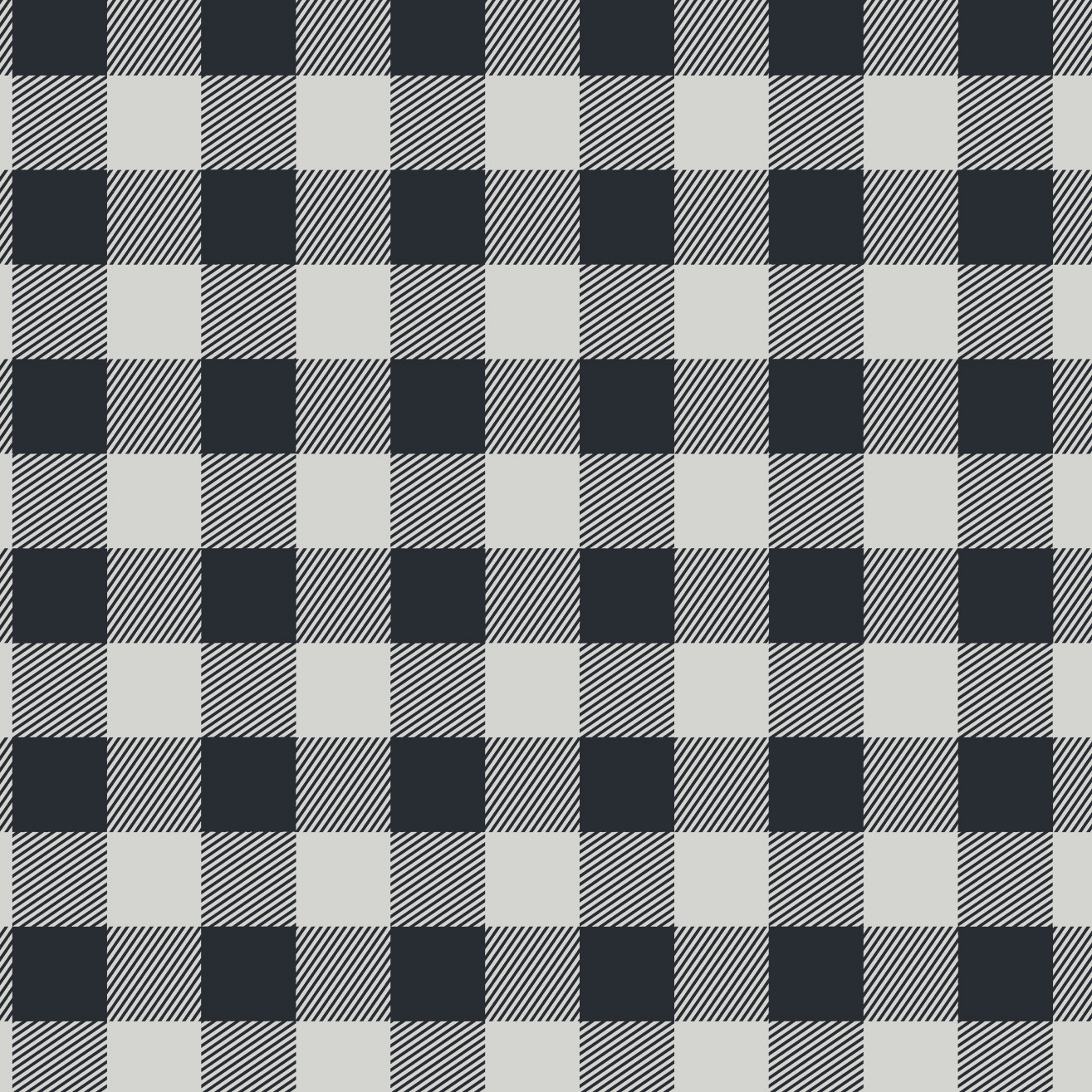 Black & White Buffalo Check Plaids All-Over Print Family Matching Pajama Sets