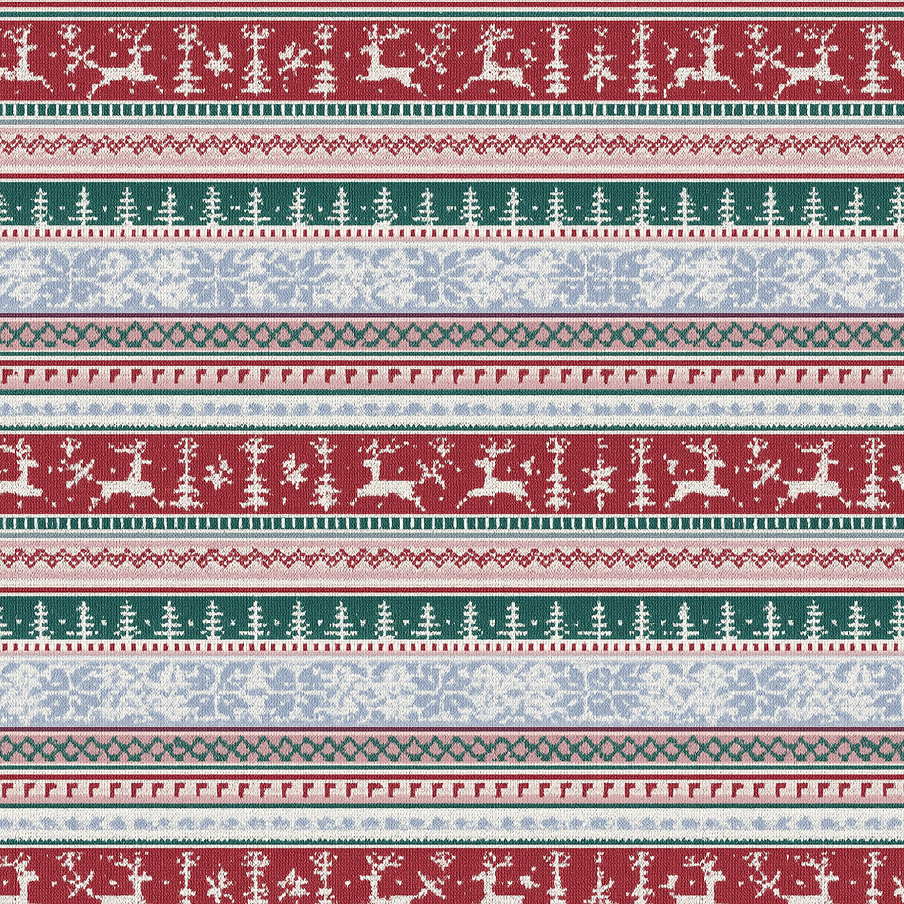 Snowy Stripes All-Over Print Family Matching Pajama Sets