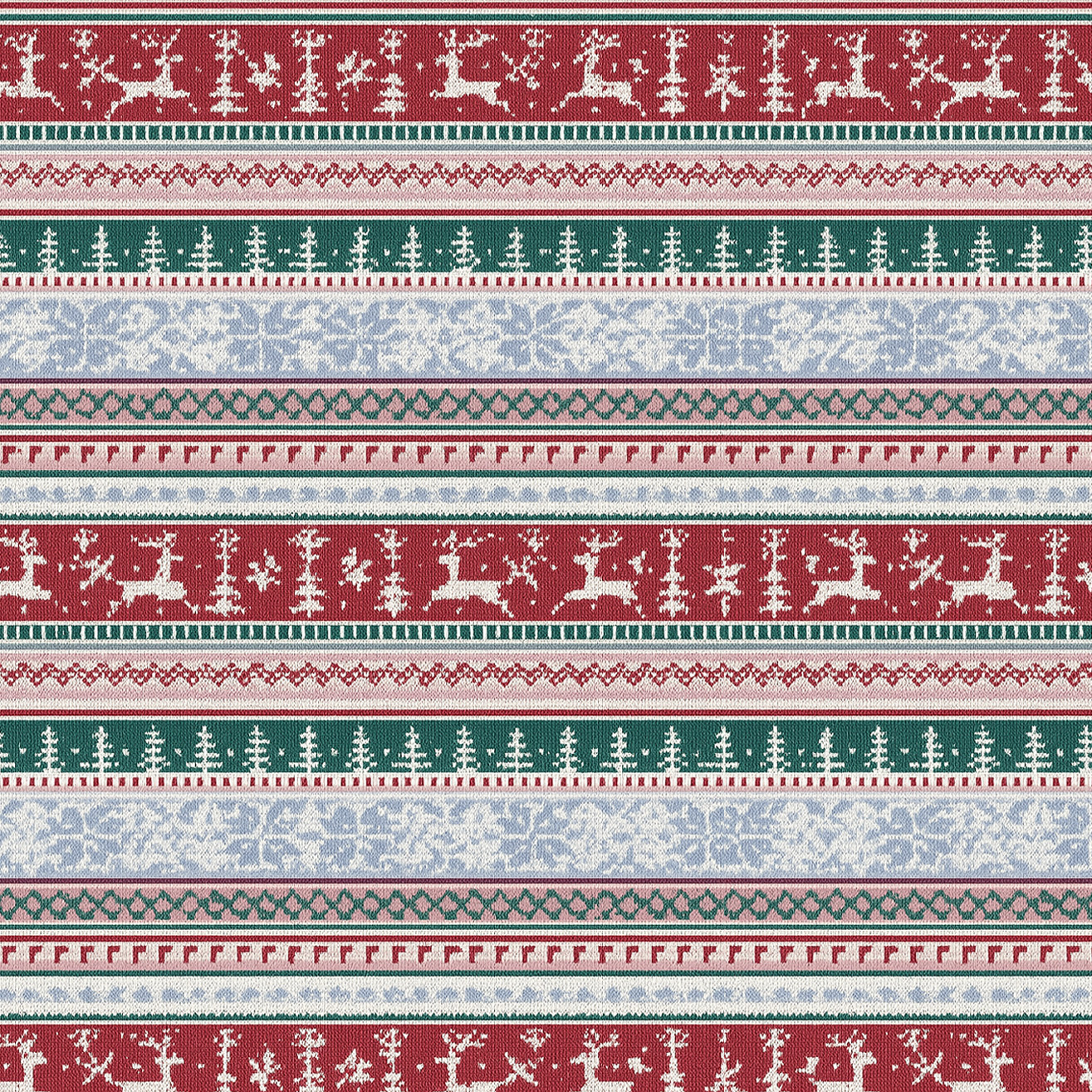 Snowy Stripes All-Over Print Family Matching Pajama Sets