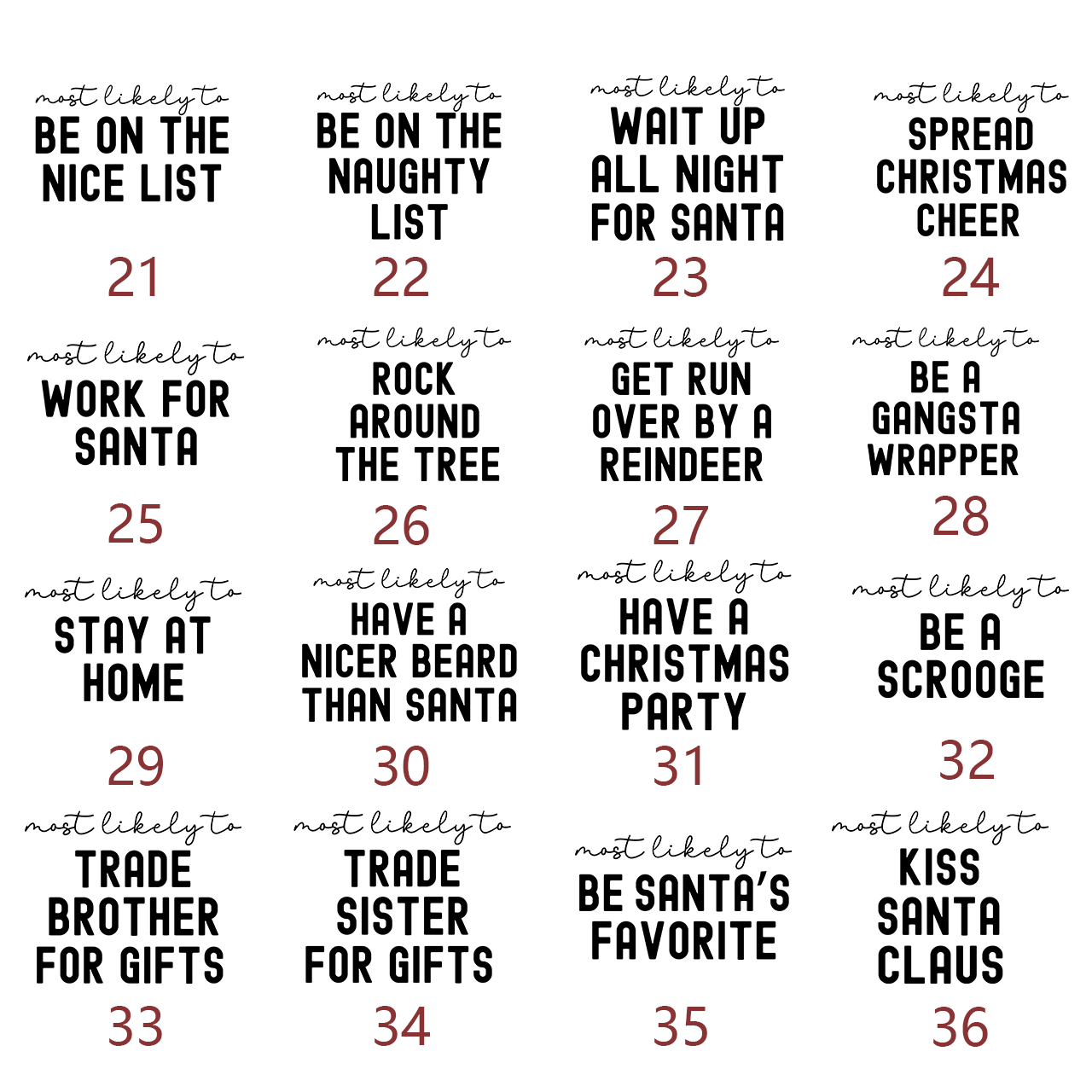 Family Christmas Shirts Most Likely To Funny Party T-shirts Beepumpkin