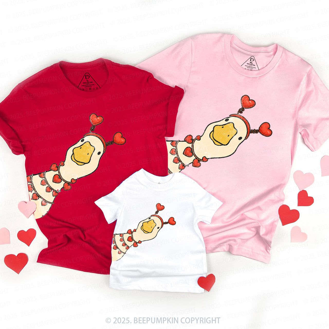 Valentine Goose Family Shirt