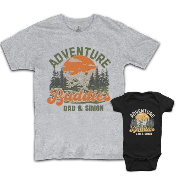 Personalized Adventure Buddies Dad&Me Matching Shirts