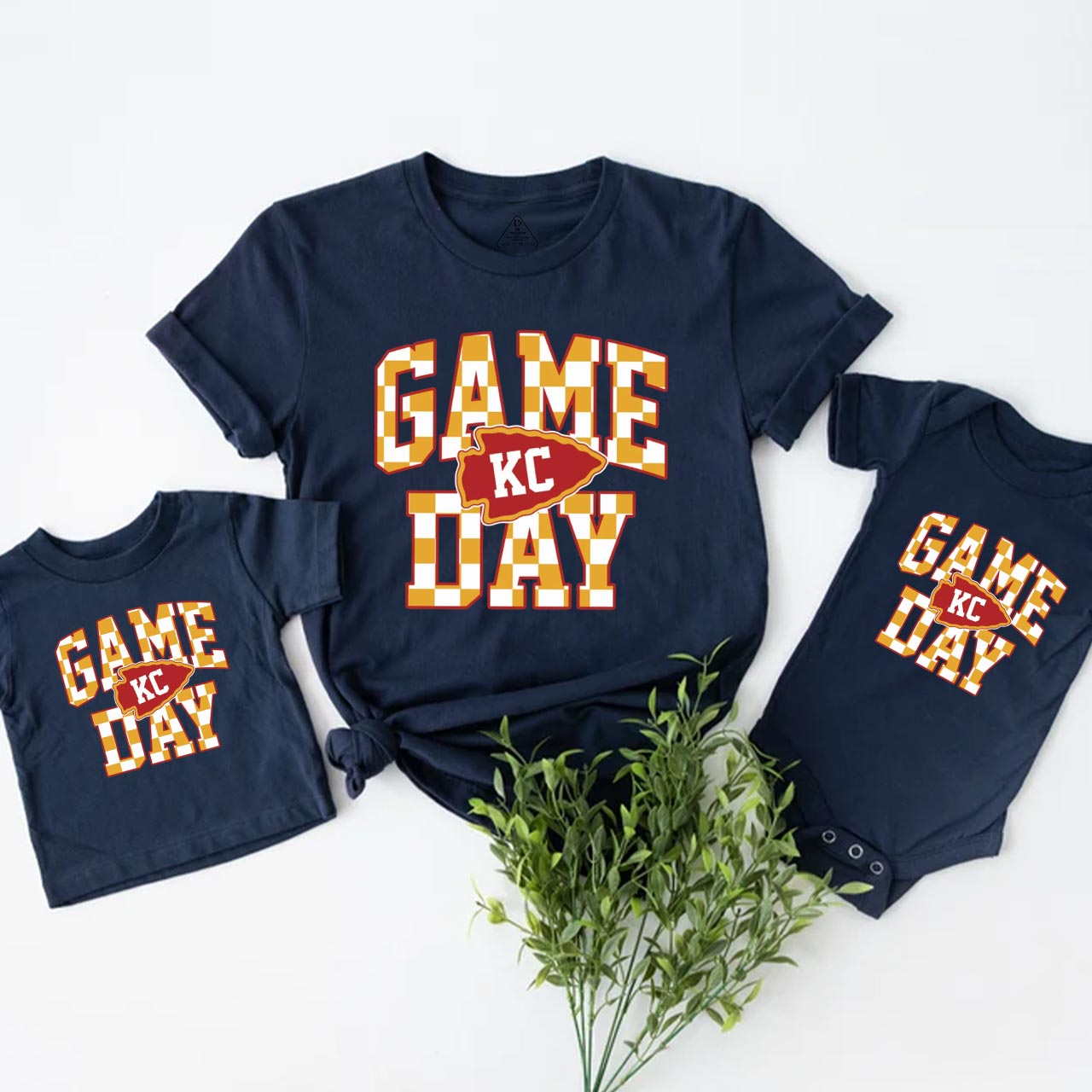 Checkerboard Champion Football Family Matching Tees Beepumpkin