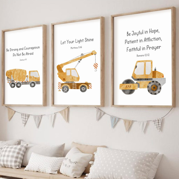 Faith Under Construction Digital Nursery Wall Art