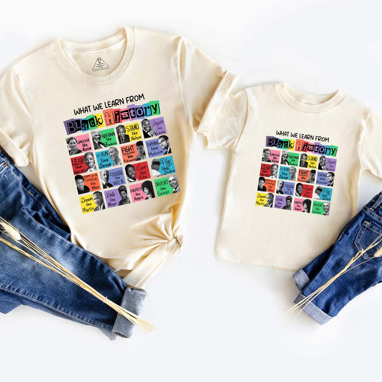 What We Learn From Black History Mom&Me Matching Tees