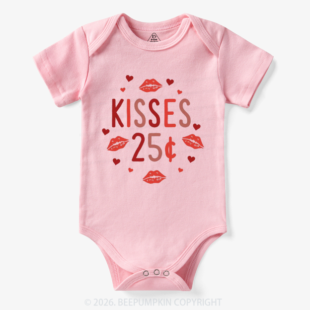 Kisses 25 Cents Valentine's Day Bodysuit