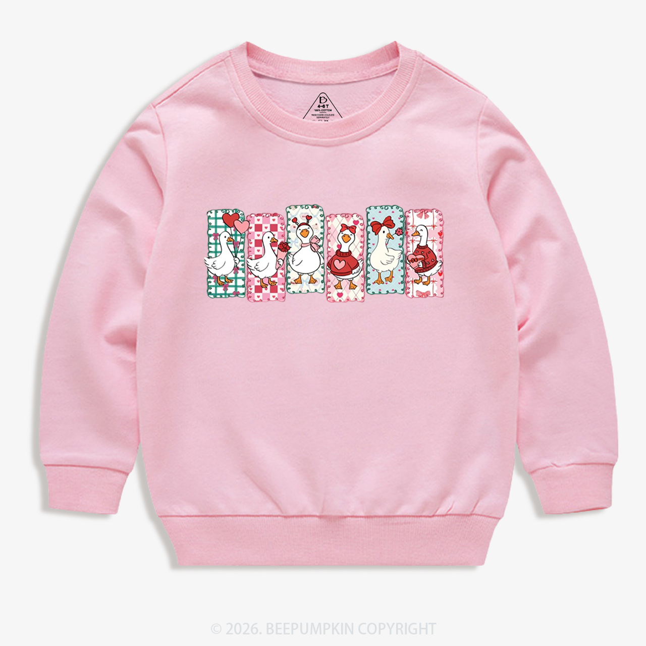 Just a Love Goose Valentine's Day Kid's Sweatshirt