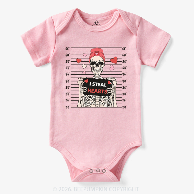 I Steal Hearts Skeleton Valentine's Day Bodysuit