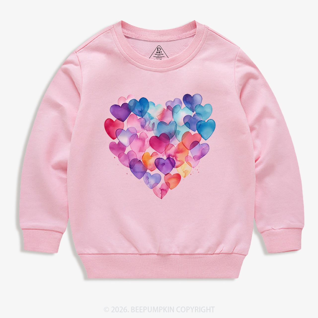 Layered Hearts Valentine's Day Kid's Sweatshirt