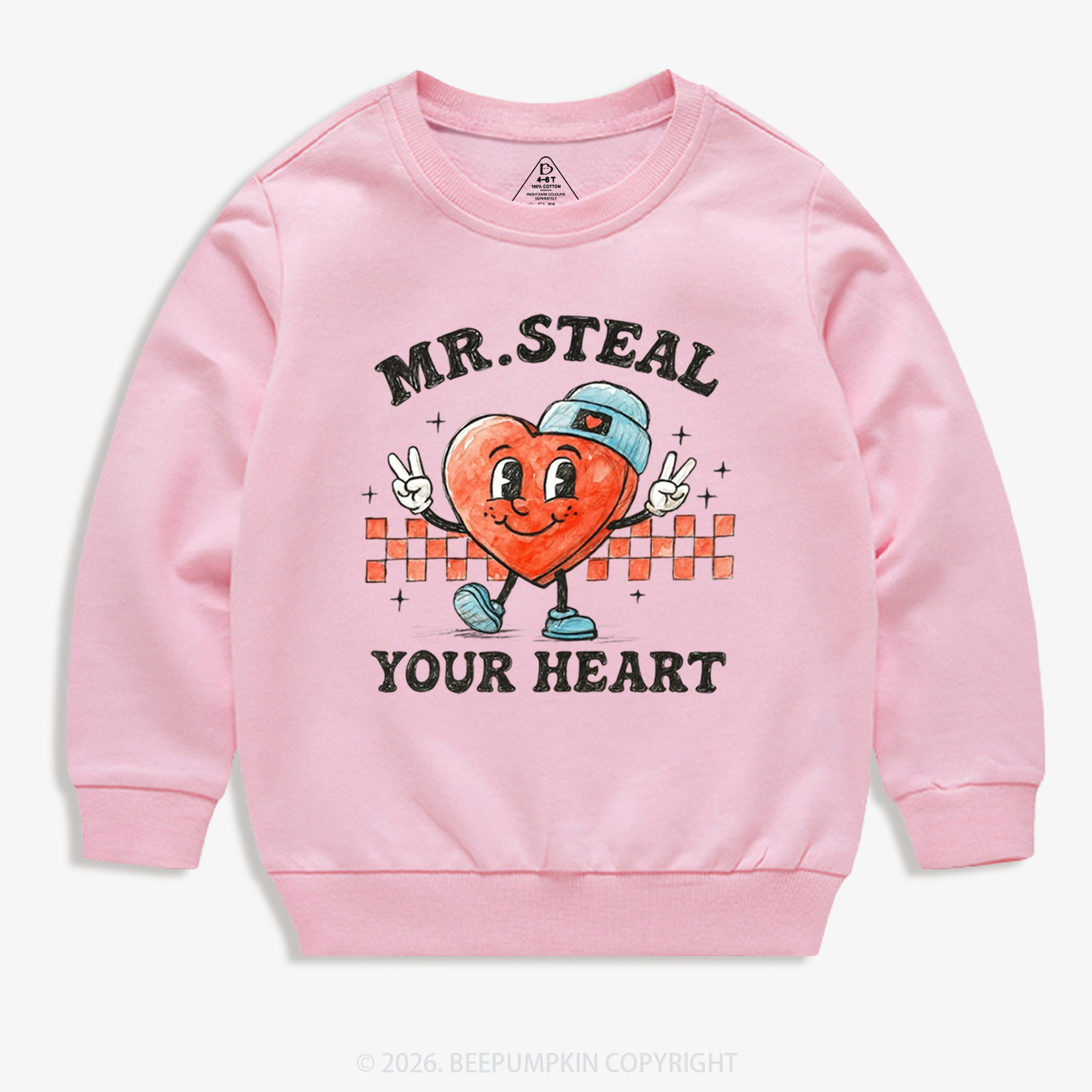 Mr. Steal Your Heart Valentine's Day Kid's Sweatshirt