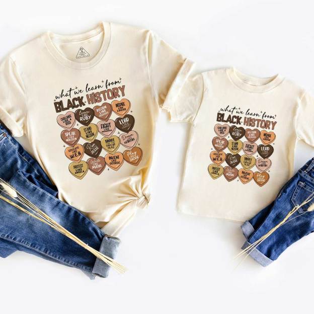 What We Learn From Black History Month Mom&Me Matching Tees