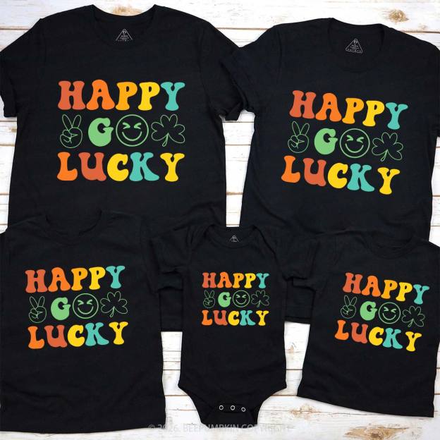 Happy Lucky St. Patrick's Day Family Matching T-Shirts