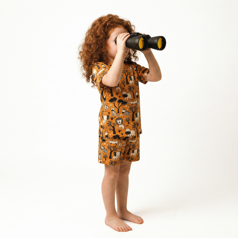 Wild Friends Two-Piece Pajama Short Sets For Toddler&Kids