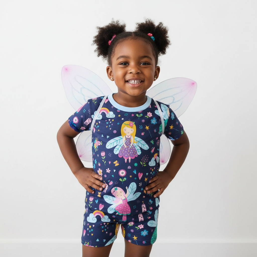 Starlight Fairy Two-Piece Pajama Short Sets For Toddler&Kids