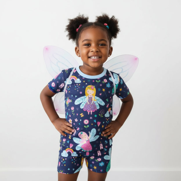 Starlight Fairy Two-Piece Pajama Short Sets For Toddler&Kids