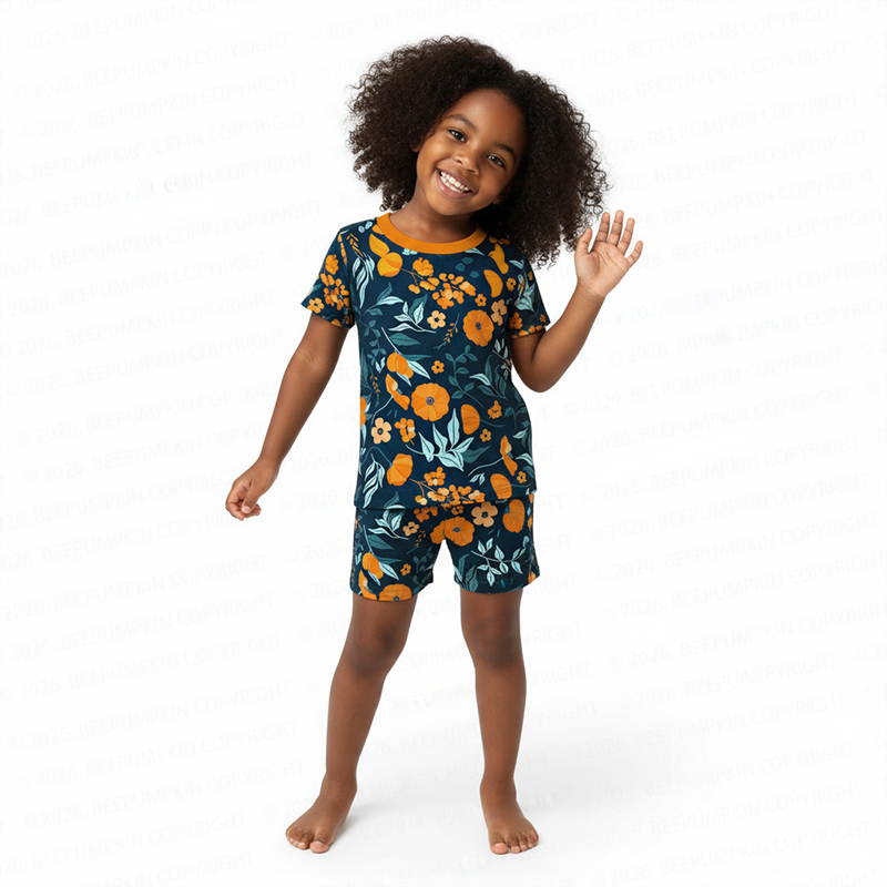 Dreamy Garden Two-Piece Pajama Short Sets For Toddler&Kids