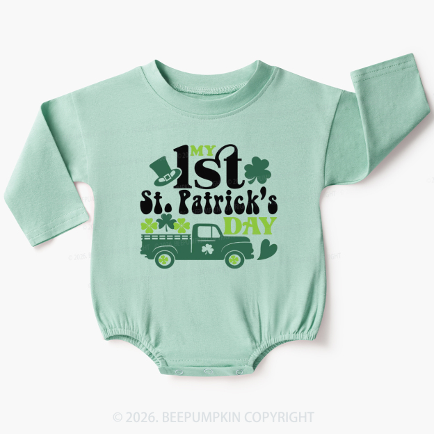My First St. Patrick's Day Baby Bubble Romper Beepumpkin