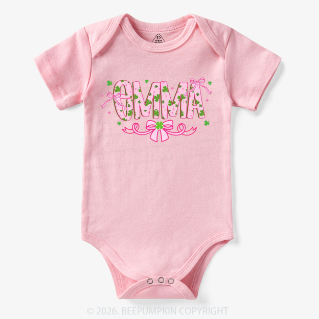 Personalized Name Shamrock St. Patrick’s Day Bodysuit
