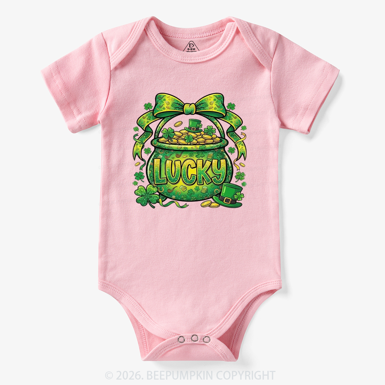 Lucky Shamrock Coquette St. Patrick's Day Bodysuit