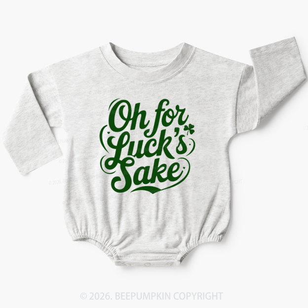 Oh For Luck’s Sake St. Patrick's Day Baby Bubble Romper Beepumpkin
