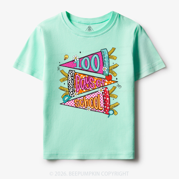 100 Days of School Coquette Bow Pencil Toddler&Kid's Tees